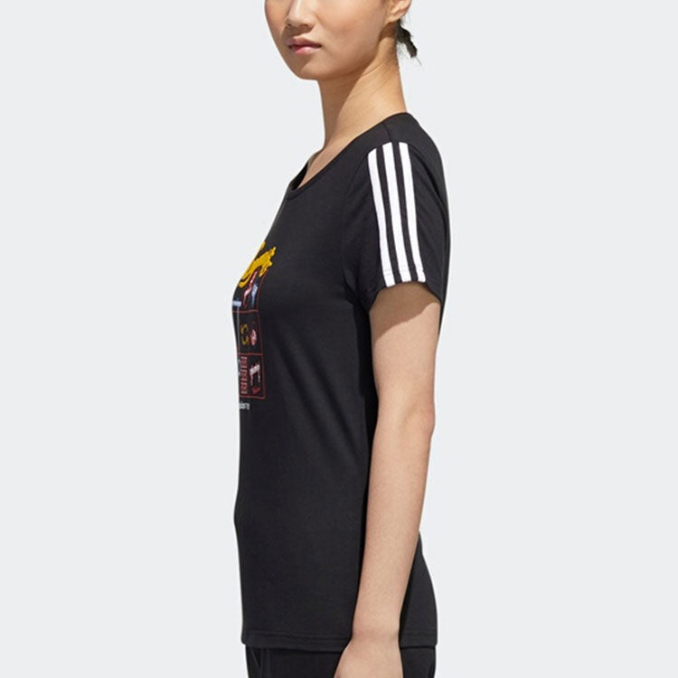 (WMNS) adidas neo Graphic T-shirt 'Black' GK1567