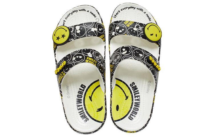 Crocs SmileyWorld x Classic Sandal 'Black White' 207207-94S
