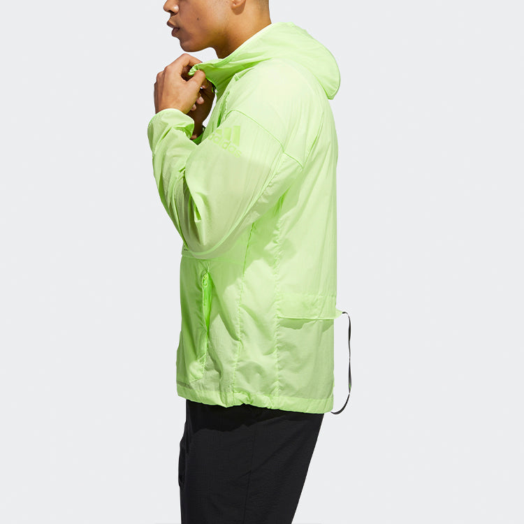 Men's adidas Sports Stylish Hooded Jacket Green FT2780