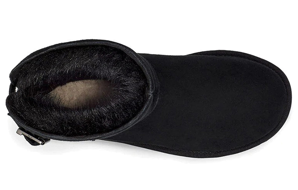 (WMNS) UGG Chantel Side Buckle Snow Boots Black 1119151-BLK