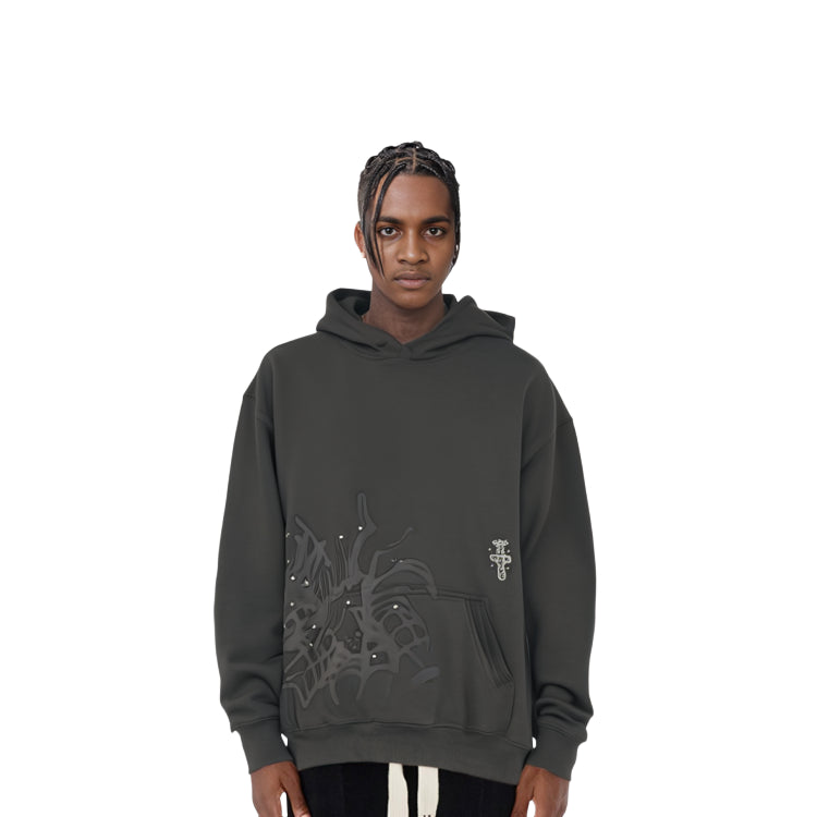 Travis Scott Cactus Jack FW22 Studded Hoodie 'Black' TS-22FW007