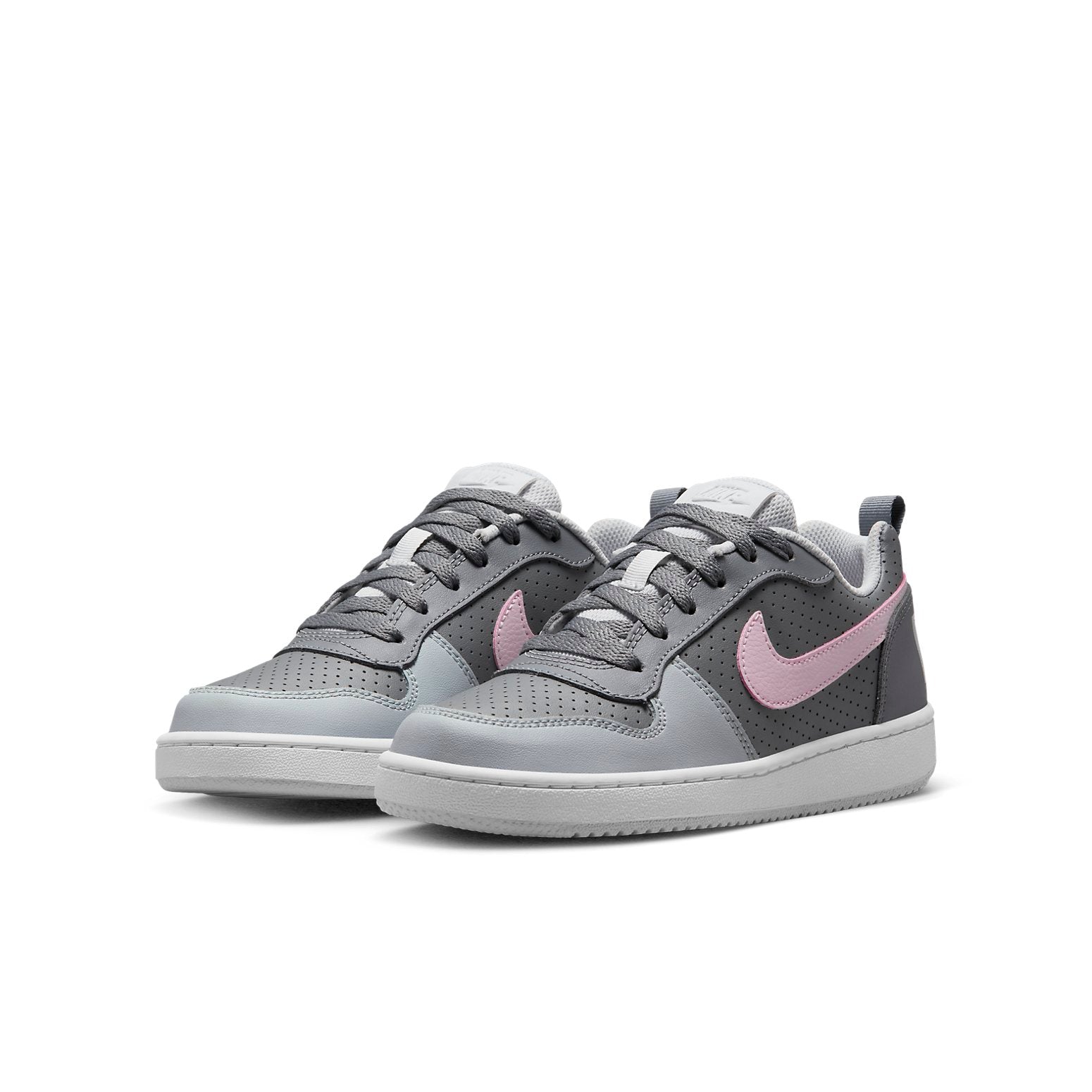 (GS) Nike Court Borough Low 'Grey Pink' 845104-008