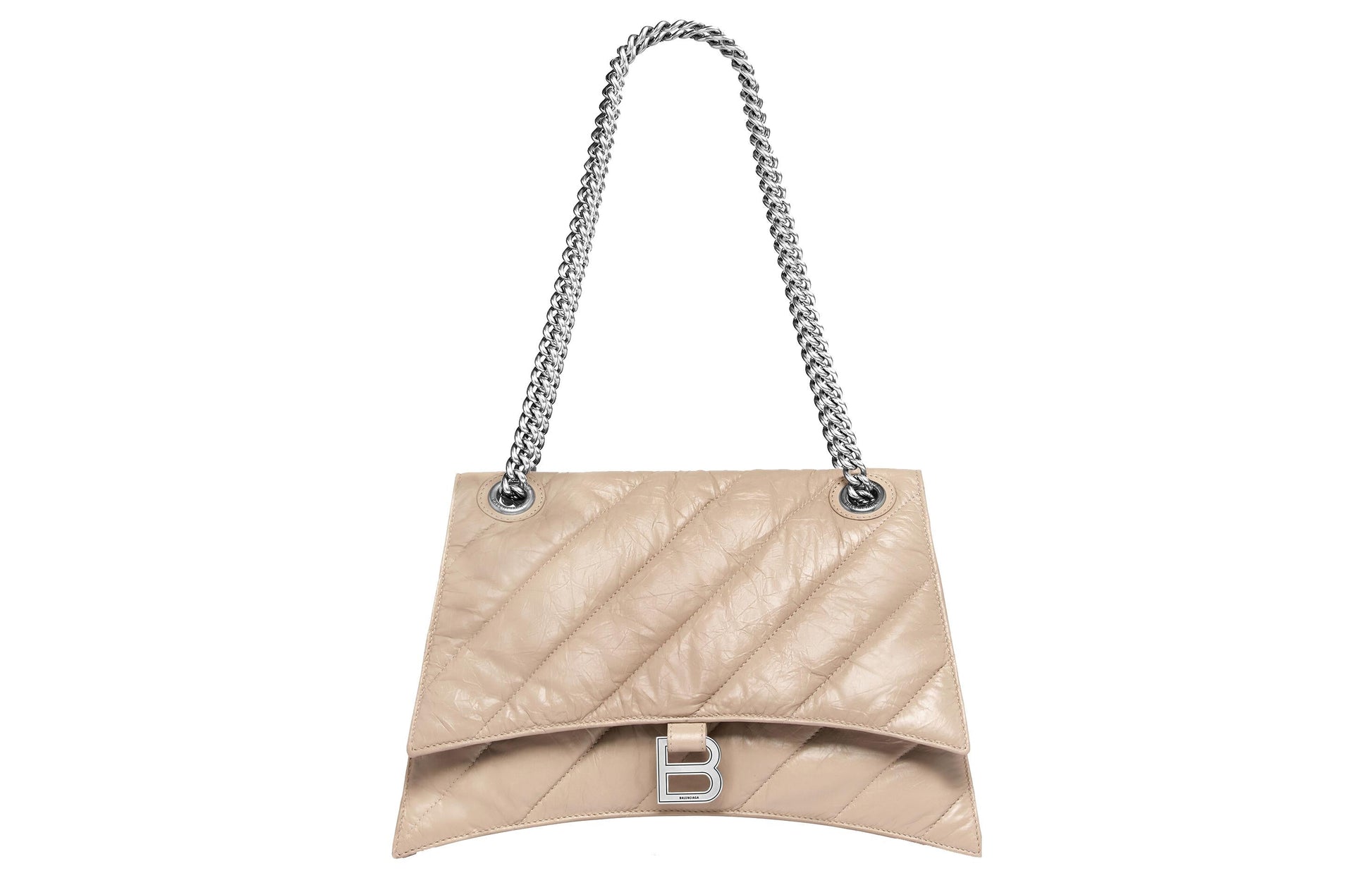 (WMNS) Balenciaga Crush Medium Chain Bag Quilted 'Light Brown' 716393210J02906