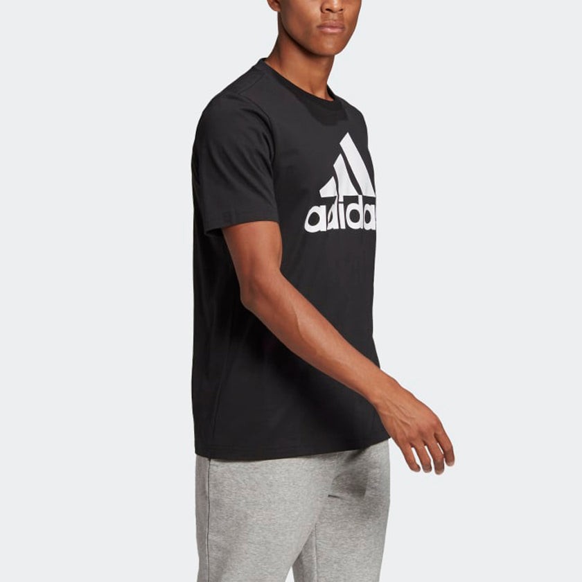 adidas Printed Big Logo Essentials Tee Short Sleeve Men's Black GK9120