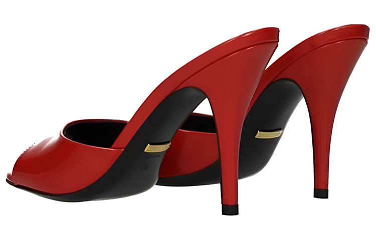 (WMNS) Gucci Slip On Stiletto Heeled Slides 'Red' 593389-CLG00-6634
