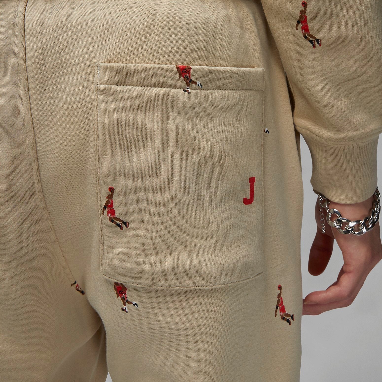 Air Jordan Essentials Holiday Sweatpants All Over Print 'Beige' DV9391-206