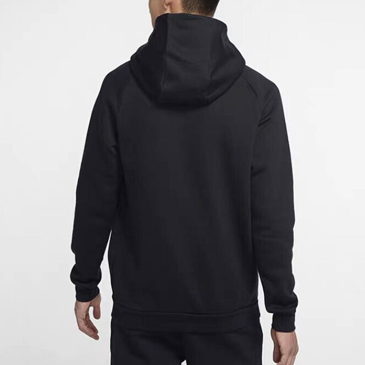 Air Jordan Large logo Printing Fleece Lined Pullover Black DA6802-010