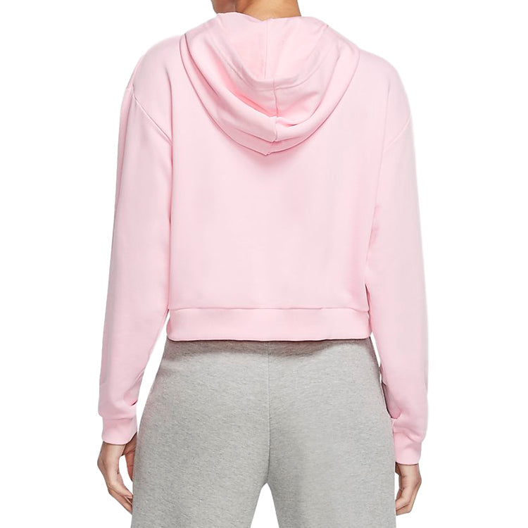 (WMNS) Nike Sportswear Crop Fleece Hoodie 'Pink' CV1871-654