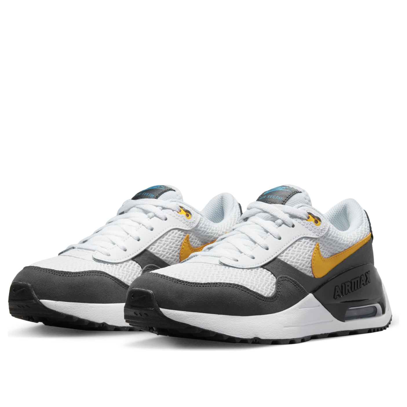 (GS) Nike Air Max SYSTM 'White Grey Laser Orange' DQ0284-104