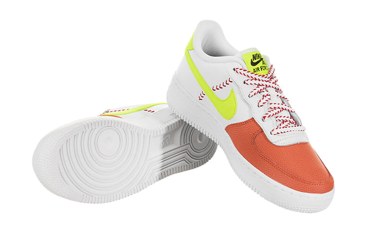 (GS) Nike Air Force 1 Low LV8 SPRB 'White Volt Orange' BQ6978-100