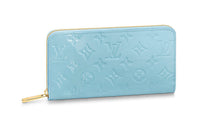 LOUIS VUITTON Zippy Leather Wallet Women's Light Blue