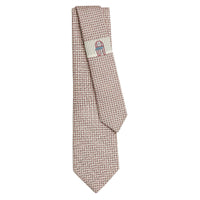 HERMES Silk Ties Men's Rose/White/Fuchsia