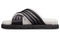 DIOR D-Cross Rubber Sole Slide Slippers Women's Black White