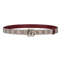 (WMNS) Gucci 25 GG Marmont Reversible Thin Belt 'Beige Red' 659418-92TIG-9792
