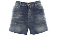 SAINT LAURENT High waisted Denim Shorts
