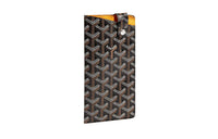 GOYARD Montmartre Canvas With Leather Cell Phone Pouch Large Size Unisex Black