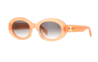 CELINE Acetate Irregular Shape Sunglasses Women's Orange
