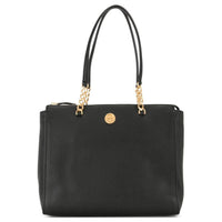 LOUIS VUITTON Genuine Leather Tote Bag Shopping Bag Handbag Men's Black