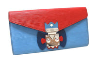 LOUIS VUITTON Sarah Epi Leather Wallet Regular Women's Blue Red