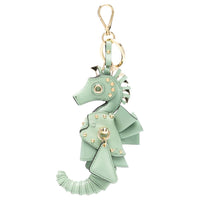 PRADA Calfskin Keychains Women's Light Green