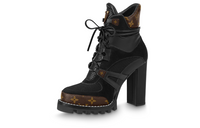 LOUIS VUITTON LV Trail Ankle Boots Women's Black Brown