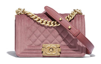 CHANEL Leboy Velour Chain Bag Crossbody Bag Shoulder Bag Women's Pink