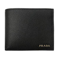 PRADA Leather Wallet Men's Black