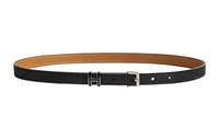 HERMES Comfortable Silver Buckle Epsom Calfskin Belt Women's Black Width: 1.5cm