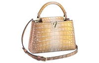LOUIS VUITTON Capucines High-Gloss Crocodile Leather Capusin Shoulder Crossbody Handbag Small Size Women's Gold