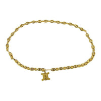 CELINE Triomphe Gold-Plated Waist Chains Women's Gold Width 1.5CM