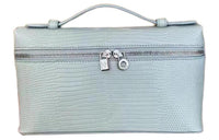 Loro Piana ExtraPocket Lizard Skin Portable Clutch Women's Baby Blue