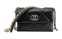 CHANEL 19Bag Lambskin Shoulder Bag Crossbody Bag Women's Black