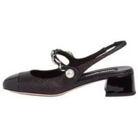 MIU MIU Block Heel High Heels Women's Black