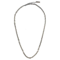 SAINT LAURENT Logo Plaque Chained Necklace