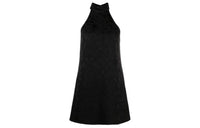 SAINT LAURENT High Neck Sleeveless Mini Dress