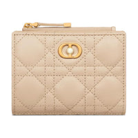 DIOR Jolie Lambskin Wallet Women's Beige