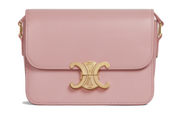 CELINE Triomphe Cow Leather Crossbody Bag Shoulder Bag Women's Cherry Blossom Pink