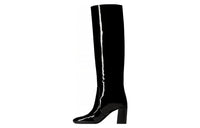 SAINT LAURENT Who Square Toe Heeled Boots Women's