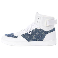 LOUIS VUITTON Rivoli High Top Skateboard Shoes Men's White Blue