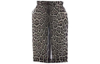 SAINT LAURENT Leopard-Print Straight Hem Skirt
