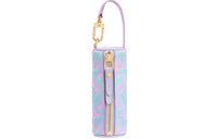 LOUIS VUITTON Papillon Cow Leather Cylinder Bag Handbag Women's Blue Pink