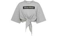 MIU MIU SS23 Crop Top Women's Gray