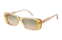 DIOR Acetate Irregular Shape Sunglasses Women's Yellow