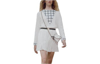 CHANEL Long-Sleeved Dresses Women's White