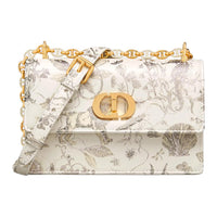 DIOR Cow Leather Crossbody Bag Shoulder Bag Mini Women's Milk White
