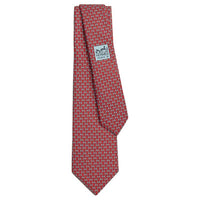 HERMES Mulberry Silk Ties Men's Red