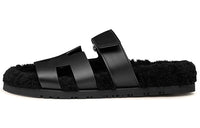 HERMES Chypre Stylish Sandals Women's Black