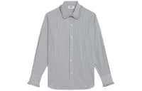 CELINE Loose Shirt With Modern Frill Collar In Striped Poplin Shirt Women's Multicolor