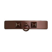 HERMES Aluminum Hair Clips Women's Dark Red
