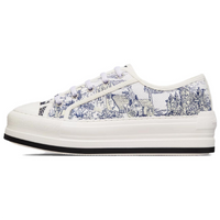 DIOR Walk'n'Dior Platform Shoes Low Top Skateboard Shoes Women's Dark Blue